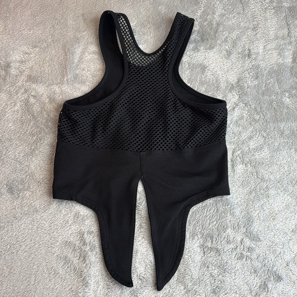 Bombshell Sportswear Crop Tie Back Top Black Size XS - Picture 3 of 9